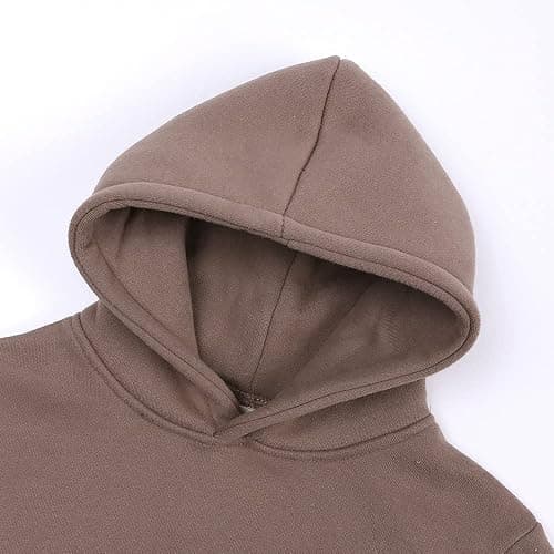 ZFTTZYMX Youth 2Pcs Brushed Fleece Sweatsuit Hooded Pullover Tracksuit Kids Boys Girls Sweatshirt + Pants Outfits Set thumbnail 3