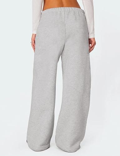 HeSaYep Women's Fleece Lined Sweatpants Winter Warm Wide Leg Sweat Pants Baggy Casual Pants with Pockets thumbnail 2
