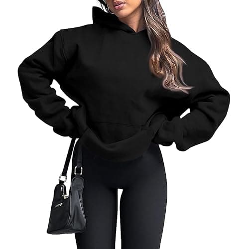 PETYCZEN Oversized Hoodies for Women Casual Long Sleeve Drop Shoulder Lightweight Hoodie Cute Teen Girls Clothes Pullover Top thumbnail 4