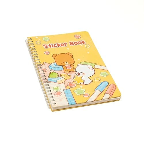 Happy Memories Sticker Collecting Book 100 Pages Authentic Milk Mocha Bear Merchandise Hardcover Album Waxed Paper for Collectors Kids Stickers Holder Storage Organizer Blank Release Sheets Cute thumbnail 6