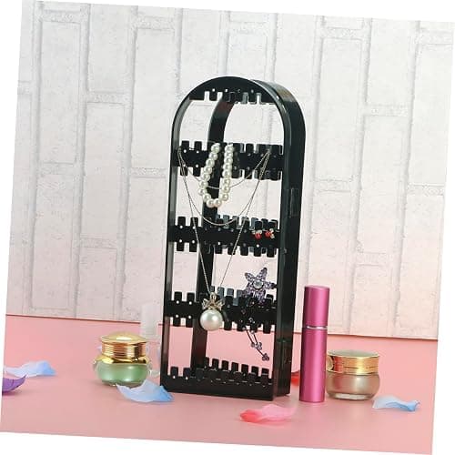 Holibanna Plastic Jewelry Display Stand Organizer Rack for Necklaces Rings and Bracelets Design for Black Jewelry Holder for Neat and Chic Look thumbnail 8