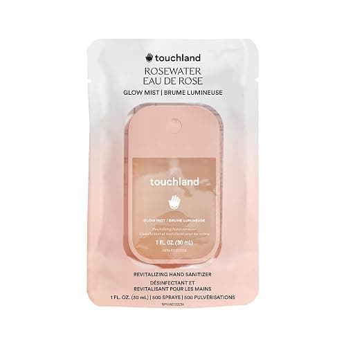 Touchland Glow Mist Revitalizing Hand Sanitizer Spray, Rosewater scented, 30ml., Travel Size - Image 1