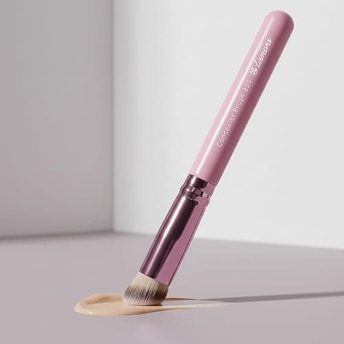 LAMORA Concealer Makeup Brush Under Eye - Angled Flat Top Kabuki Nose Contour Brush - Ideal for Concealing Blending Setting Buffing with Powder Liquid Cream Cosmetic - Small Makeup Foundation Brush thumbnail 5