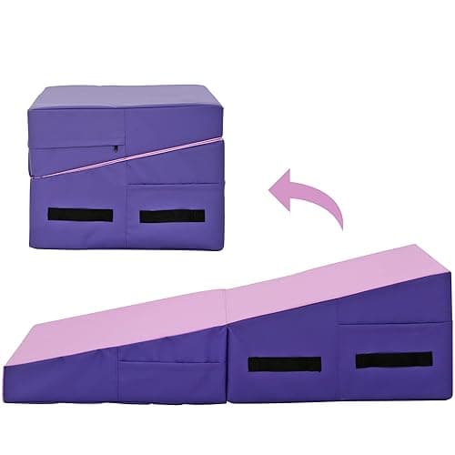 BestMassage Gymnastics Mat Incline Mat Tumbling Mat Folding Gymnastic Tumbling Mat Indoor/Outdoor Exercise Mat Home Gym Yoga Mat with Handle - Image 1