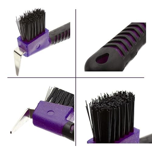 BOTH WINNERS Horse Hoof Pick Brush with Soft Touch Handle (Purple) thumbnail 2