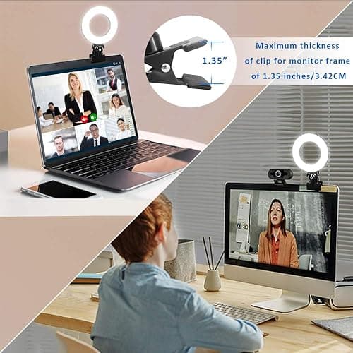Cyezcor Video Conference Lighting Kit, Ring Light for Monitor Clip On,for Remote Working, Distance Learning,Zoom Call, Self Broadcasting and Live Streaming, Computer Laptop Video Conferencing thumbnail 4