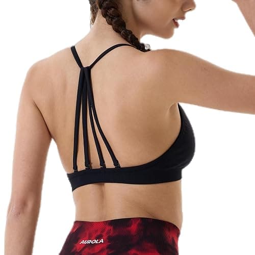 AUROLA Mercury Workout Sports Bras Women Athletic Removable Padded Backless Strapy Minimal Crop Top thumbnail 2