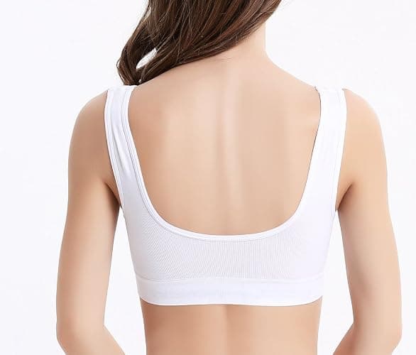 Vermilion Bird Women's 3 Pack Seamless Comfortable Sports Bra with Removable Pads - Small - White thumbnail 4