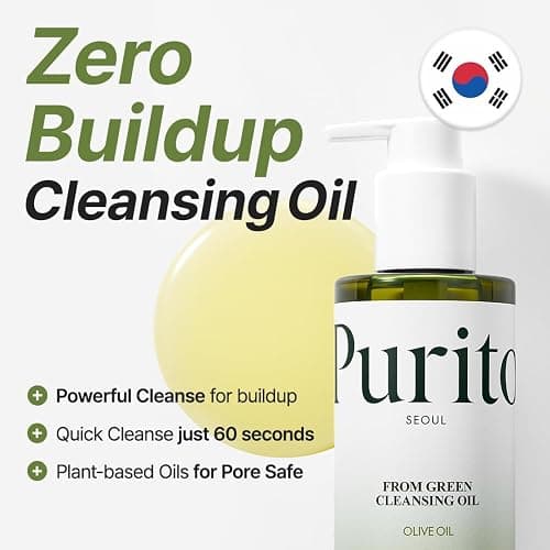 PURITO From Green Cleansing Oil, Fragrance-Free Makeup Remover for Face & Eyes, Gentle Vegan Oil Cleanser for Sunscreen & Waterproof Makeup, Cruelty-Free Korean Skin Care, 6.76 fl.oz / 200ml thumbnail 3