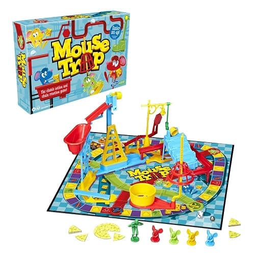 Hasbro Gaming Mouse Trap Board Game for Kids Ages 6 and Up, Classic Kids Game for 2-4 Players with Easier Set-Up than Previous Versions, Multicolor, One Size thumbnail 2