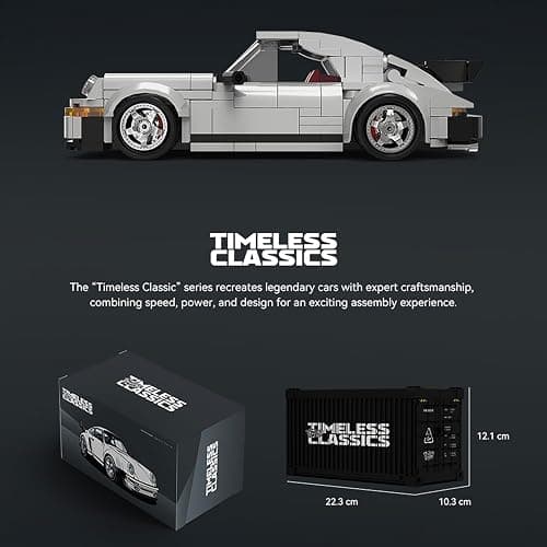 dOMOb 911 Turbo Car Building Kit – 343 pcs Building Blocks Set w/Container Display Box – Modular Scale 1:32 Model – Bricks Toy for Kids & Adults 8+ – for Boys, Hobbyist, Collector thumbnail 4