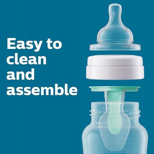 Philips Avent Anti-colic Baby Bottle with AirFree Vent Newborn Gift Set With Snuggle, Clear, SCD306/10 thumbnail 6