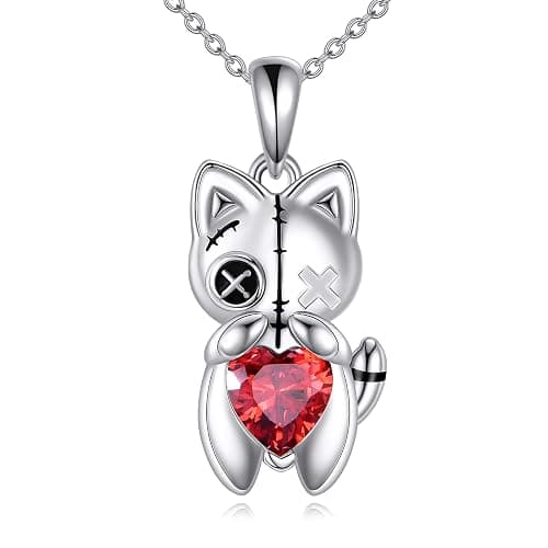 YFN Gothic Necklace Sterling Silver Witch Pendant Goth Jewelry Halloween Gifts for Women Girls - Image 1