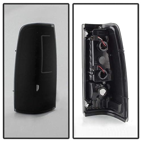 ACANII - For Black Smoke 1999-2002 Chevy Silverado GMC Sierra [C-Shape] LED Tail Lights Lamps thumbnail 2