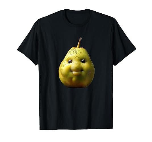 Niche AI Fruit Pear Gen-Z Funny Meme T-Shirt - Image 1