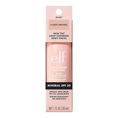 e.l.f. Halo Glow Skin Tint SPF 50, Tinted Moisturizer For Light, Buildable Coverage, Creates A Natural Glow, Vegan & Cruelty-Free, 4 Light Neutral thumbnail 8