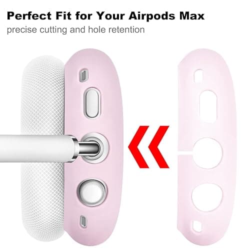 Filoto Case for Airpods Max Headphones, Ear Pad Case Cover/Ear Cups Co ver/Headband for AirPods Max (USB-C/Lightning)(2024/2020), Silicone for Apple Airpod Max, Accessories Cases(Pink) thumbnail 2