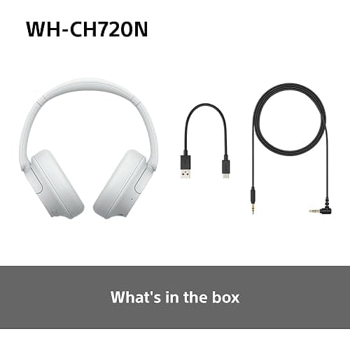 Sony WH-CH720N Noise Cancelling Wireless Bluetooth Headphones - Up to 35 hours battery life and Quick Charge - White thumbnail 9