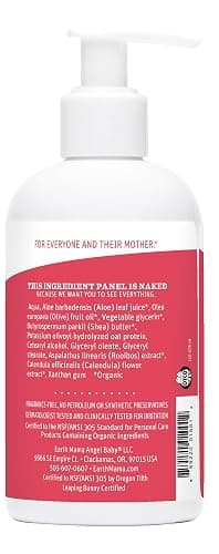 Earth Mama Simply Non-Scents Baby Lotion for Dry Skin - Calendula Cream for Newborn Skin Care - 8 oz - Fragrance Free - Infant Essentials thumbnail 8