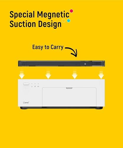 Liene 4x6'' Photo Printer, Phone Printer 100 Sheets, Full-Color Photo, Portable Instant Photo Printer for iPhone Android, Thermal Dye Sublimation, Wi-Fi Picture Printer 100 Papers & 3 Cartridges thumbnail 7