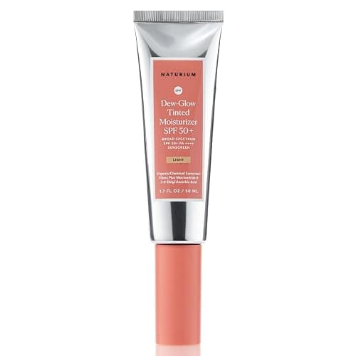 Naturium Dew-Glow Tinted Moisturizer SPF 50+ Light, Daily Moisturizing Sunscreen & Face Primer with Tint, Skin Protector with Dewy Finish, 1.7 oz - Image 1