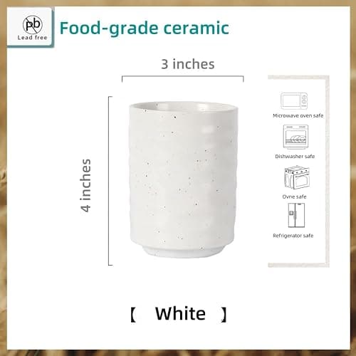 TOPYOKK Stoneware Coffee Bar Utensil Holder Tea & Coffee Spoon & Stirrer Holder for Stir Stick Straw Teaspoon Holder Spoon Cup Small Utensil Jar (White) thumbnail 3