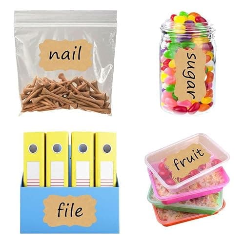 300 Pcs Gift Tags Stickers Name Labels Stickers, Self-Adhesive Handmade Bottle All-Purpose Jar Labels for Presents Christmas Decoration Jars Food Craft thumbnail 5