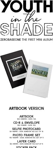 ZEROBASEONE YOUTH in the SHADE 1st Mini Album CD+POB+Artbook+Selfie photocard+Photo frame set+Layer card+Sticker+Zerose coaster+Tracking ZB1 (YOUTH Version) thumbnail 2