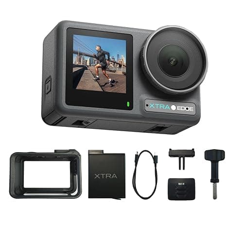 Xtra Edge Action Camera, 1/1.3" Sensor & 4K Cinematic Video, Hyper Stabilization, Waterproof Camera to 52 Ft, 3-Hour Battery, Universal Quick Mount, Vlogging Camera for Adventure Photography - Image 1