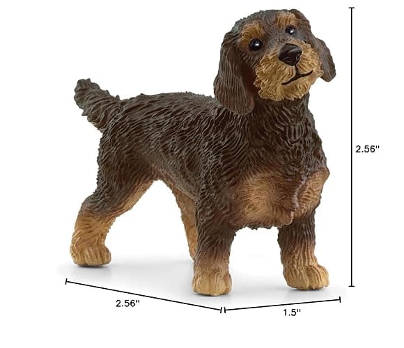 Schleich Farm World - Farm Animal Toy Wire Haired Dachshund Dog Toy Figurine - Kids Ages 3+ thumbnail 3