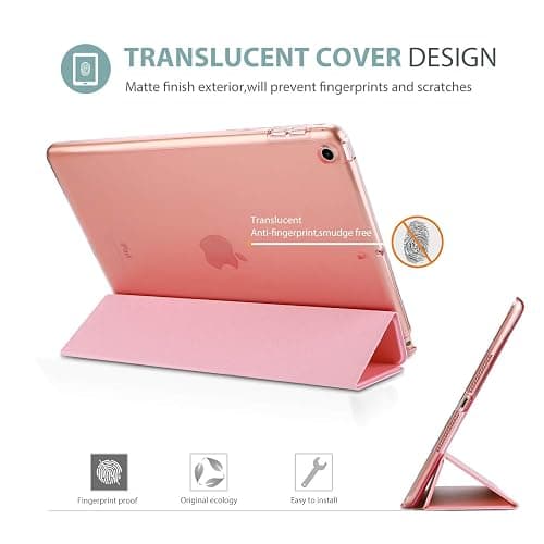 ProCase Smart Case for iPad 6th/iPad 5th Generation/iPad 9.7 Inch Case 2018 2017(Model: A1893 A1954 A1822 A1823), Ultra Slim Lightweight Stand Case with Translucent Frosted Back -Pink thumbnail 4