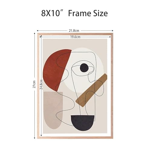 LYYYXGYP 8x10 Wood Picture Frame Set of 6 Wooden Photo Frame Natural Solid Oak Wood Grain Beige Frame with glass for Wall Hanging and Tabletop Display thumbnail 3