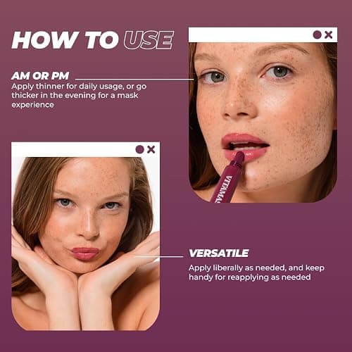 Vitamasques Lip Butter Balm - Berry Jam, Korean Lip Balm - Peptide Lip Treatment - Lips Balm Hydrating - Light Tinted Lips balm - Made in Korea - 0.33 fl.oz thumbnail 5