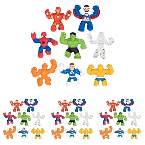 Heroes of Goo Jit Zu, The Marvel Edition Minis - Squishy, Stretchy, Gooey Mini Marvel Characters, Styles May Vary (Pack of 4) - Image 1