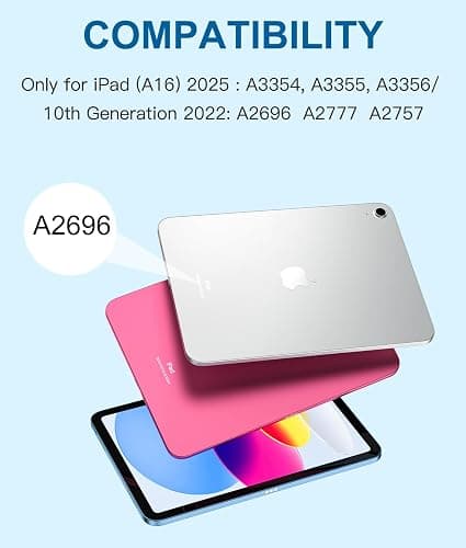 Harvopu Compatible for iPad 11th 10th Generation Case with Keyboard, Folio Cover with Pencil Holder, Multi-Touch Trackpad, 7 Color Backlit, Detachable Keyboard for iPad (A16) 11th/10th Gen (Sky Blue) thumbnail 2