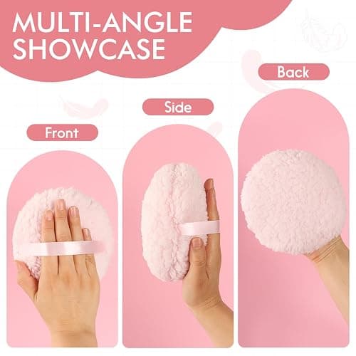 WSYUB Powder Puff, 6'' Powder Puff for Body Powder,Body Powder Puffs and Container,Oversize Dust Puffs for Women thumbnail 3