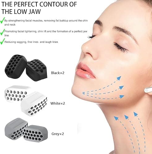 Jaw Exerciser for Man and Woman 3 Resistance Levels (6 pcs) BPA Free Silicone Jaw Exerciser Gum Tablets Jaw Trainer & Jaw Exerciser Shaper for Beginner, Intermediate & Advanced Users thumbnail 2