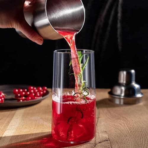 Krosno Tall Water Glasses, Set of 6, 18.3 oz, Avant-Garde Collection, Lightweight Crystal Glass, Perfect for Everyday, Dishwasher Safe, Made in Europe thumbnail 8