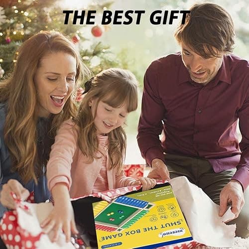 Nicecho Shut The Box Dice Game,2-4 Player Family Wooden Board Table Math Games for Adults and Kids, 8 Dices Classics Games for Classroom,Home,Party or Pub thumbnail 7