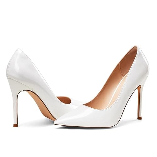 Elisabet Tang Women's High Heels Pumps Closed Pointed Toe Stiletto 4inch Heels Classic Office Special Dressy Wedding Pump Shoes thumbnail 5