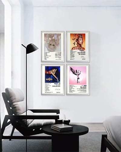 Set of 4 Kali Singer Uchis Poster Music Album Cover Canvas Art Wall Picture Print Modern Family Decor thumbnail 5