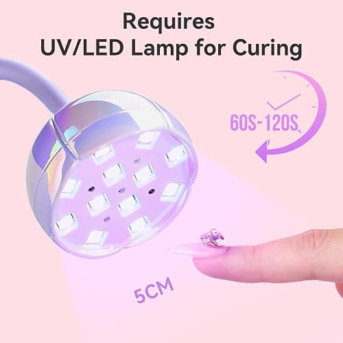 Makartt Nail Rhinestone Glue - 30ML Super Strong Adhesive Gel Nail Glue for Decorations Charms 3D Gel Nail Art Gems Jewel Diamonds for Salon & DIY Manicure, UV/LED Cured Need Beauty Gifts thumbnail 5