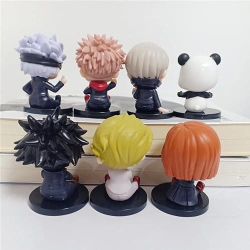QAHEART 7PCS/Set Anime JJK Figure, Q Ver Itadori Yuuji Figure Model, 5-11cm Geto Suguru Figures Cake Toppers Fushiguro Toji Figures Model Desktop Decoration Party Supplies Gifts for Fans thumbnail 4