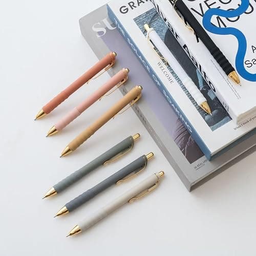 Linbsunne Ballpoint Pens Black Medium Point 1mm with Super Soft Grip Ball Point Pen for Men Women Retractable(style2, 12 pcs) thumbnail 6