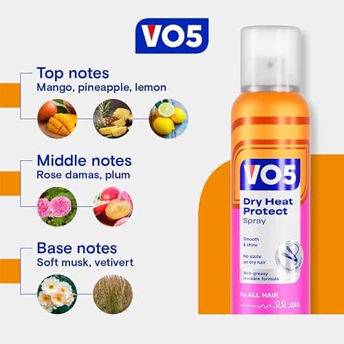 VO5 Dry Heat Protect Spray, 200ml | Protects up to 230°C, Restyle Between Washes, Smooth & Shine, Non-Greasy thumbnail 3