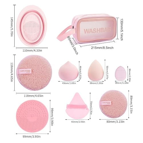 MAANGE Makeup Brush Set 49 Pcs Makeup Tool Set Premium Synthetic Foundation Powder Concealers Eye shadows Blush Makeup Brushes (Pink, 49 Piece Set) thumbnail 4