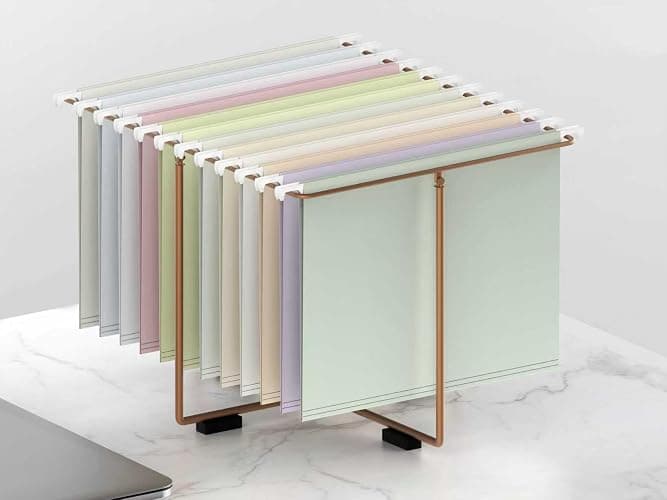 50pcs MagDurnus Hanging File Folders, Pastel Color Design,Letter Size with 1/5 Adjustable Cut Tabs, Assorted 12 Styles,Decorative,Drawer,Desk and Cabinet Use thumbnail 5