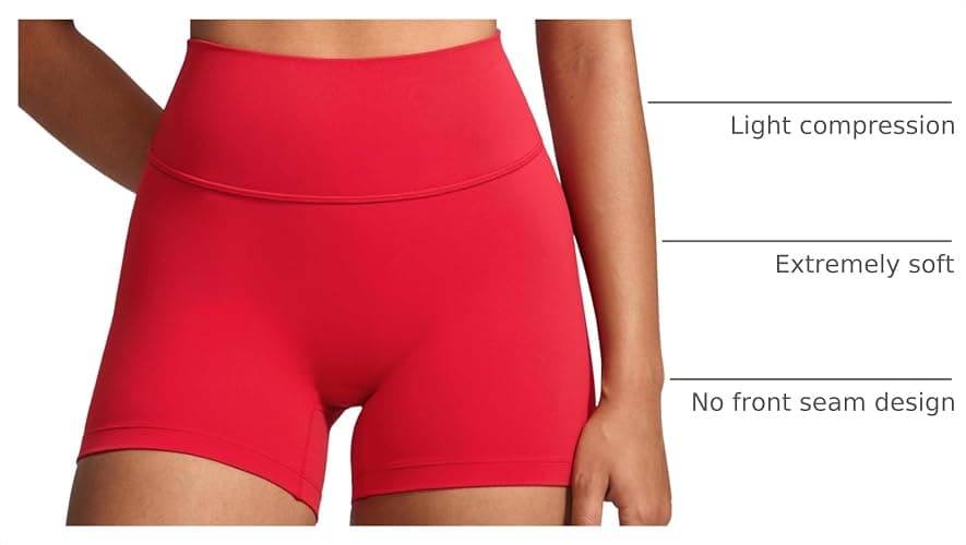 INGIA No Front Seam Biker Shorts 4''/ 6'' | High Waist, Running, Spandex, Yoga, Gym, Workouts Shorts, for Women thumbnail 4