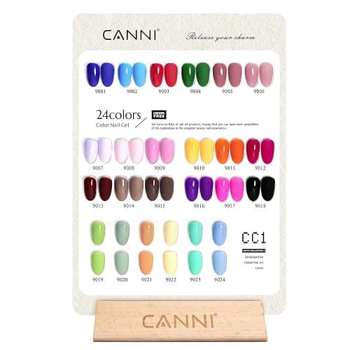 CANNI CC1 30Pcs 9ML Hema-free Gel Nail Polish Set, Black Pink Nude Red Blue Green Gel Polish Kit Color Soak Off LED Nail Gel Polish Set Nail Art Starter Manicure Salon DIY at Home thumbnail 2