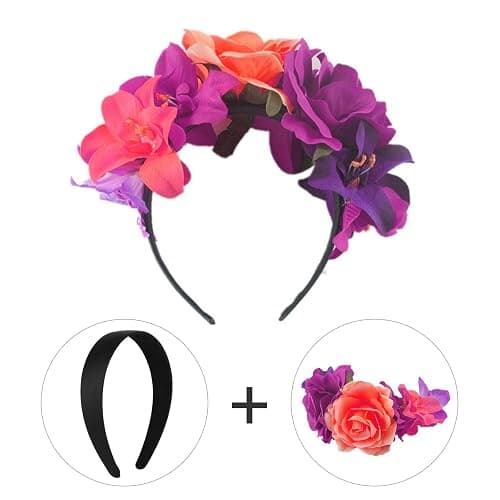 WLLHYF 2 Pieces Satin Headbands 1 Inch Wide Hard Head Band Fashion Solid Headband Anti-slip Plain Hair Bands Diy Hair Accessories for Women Girls Halloween Christmas Valentine's Day thumbnail 5